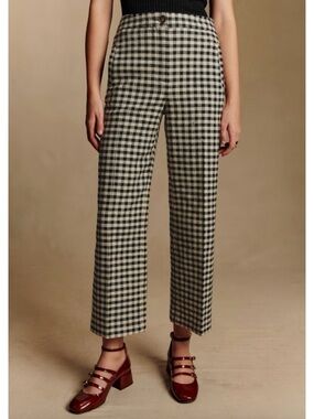 Sezane Martin Crop Gingham Trousers